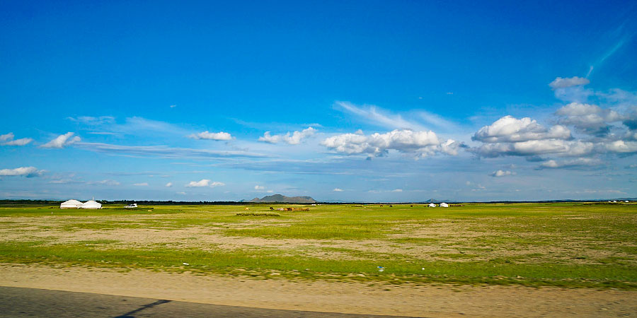 Mongolia Grassland in April