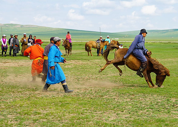Local Nomadic People in Mongolia