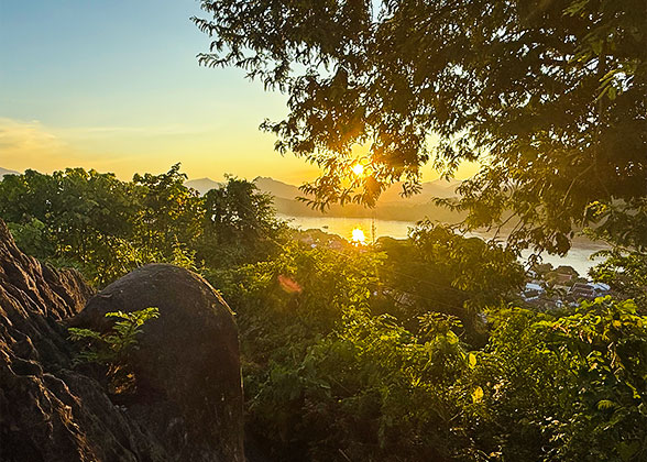 Sunset at the Mount Phousi