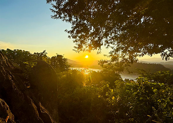 Sunset at Mount Phousi