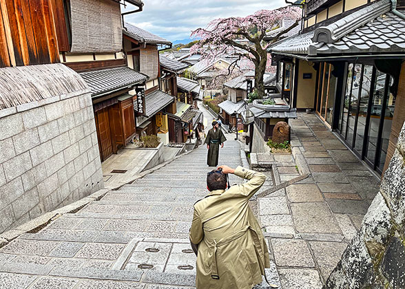 Sakura in Ninenzaka and Sannenzaka