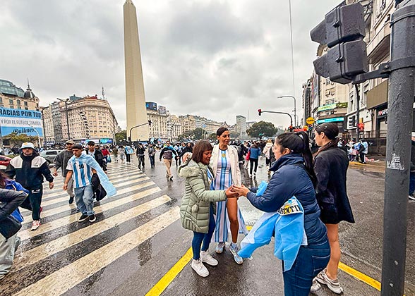 Argentina Fans around the Obelisk