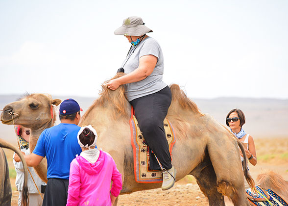 Dressing in Olgii in August