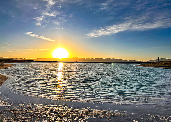 Splendid Sunset by Lakeside in August