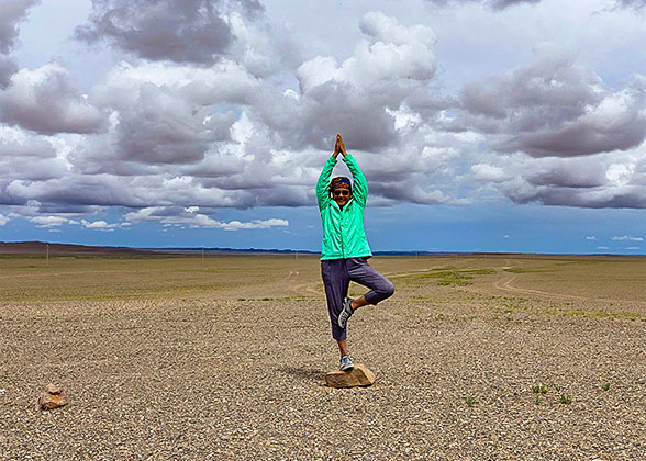 Dressing in Olgii in May