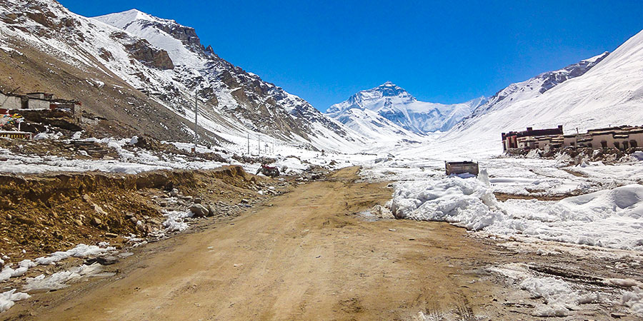 Snow-covered Road in December