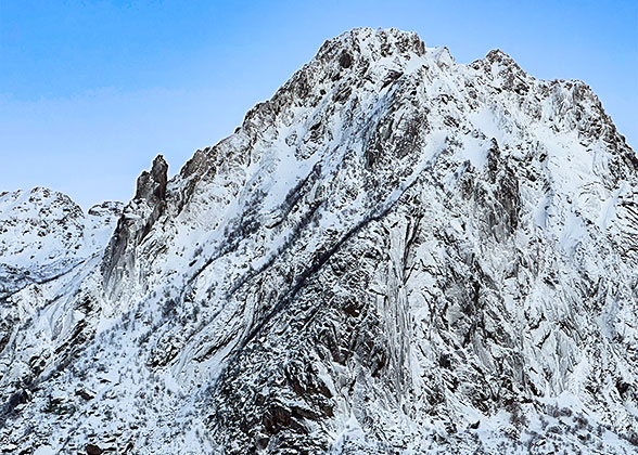 Snow Peaks in Olgii in Winter