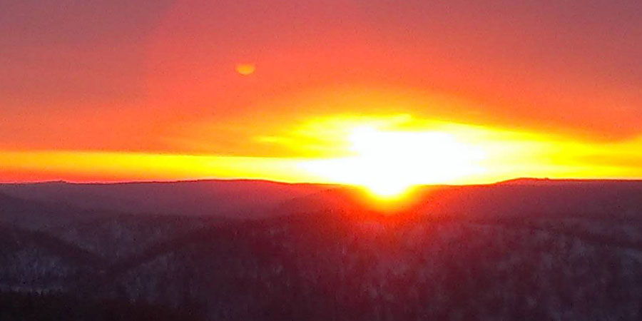 Wondrful Sunset in March in Olgii