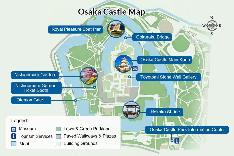 Map of Osaka Castle