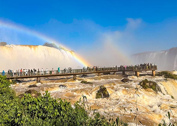 Rainbow over Iguazu Falls, Brazil