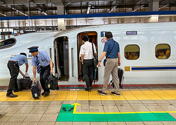 Tourists Taking Sanyo Main Line