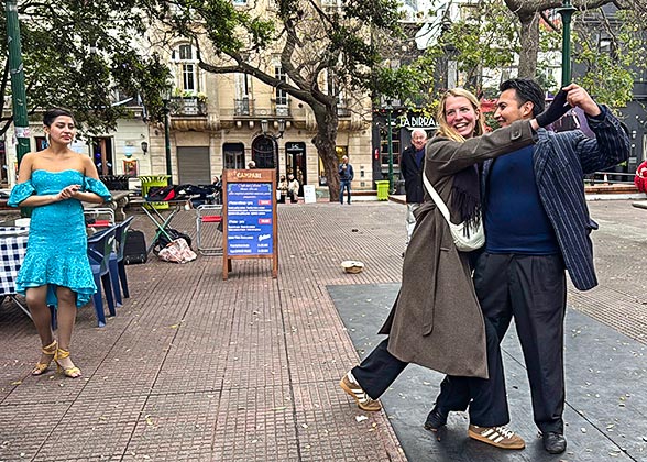 Our Guest Tangoing with a Dancer, Buenos Aires