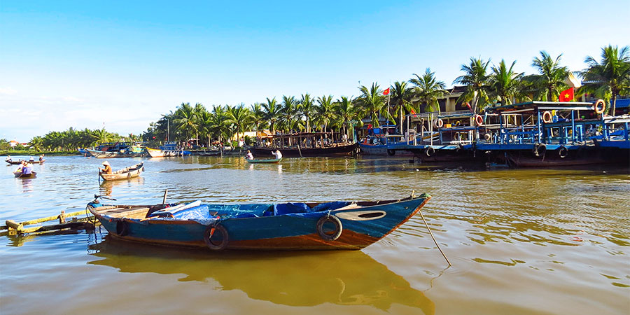 Thu Bon River in Bright Sun