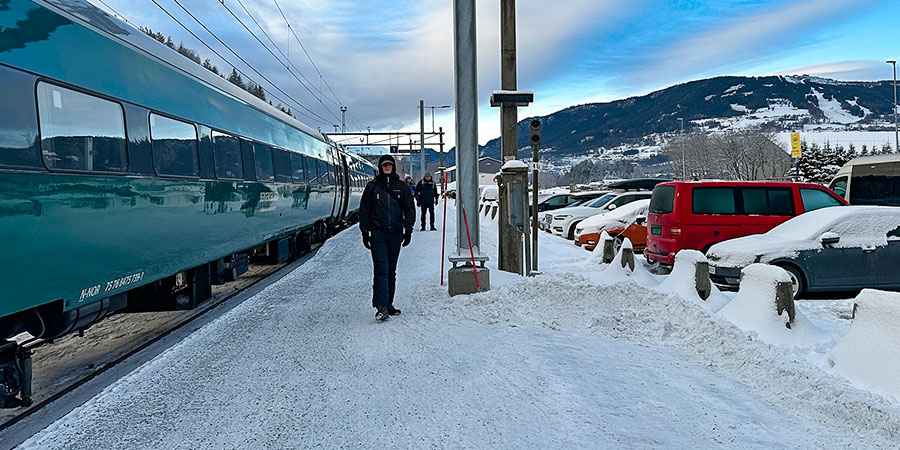 Slippery Road after Snow in Ulaanbaatar