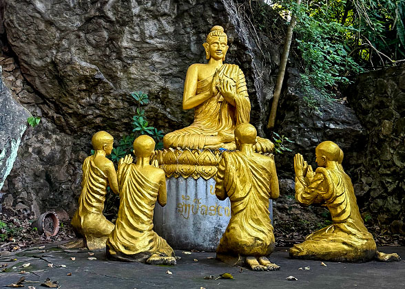 Buddha Statues on the Mount Phousi