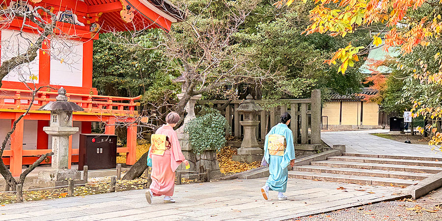 Visitors in Dazaifu Tenmangu Shrine