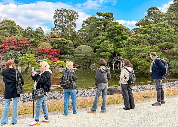 Visitors strolling in Ohori Park