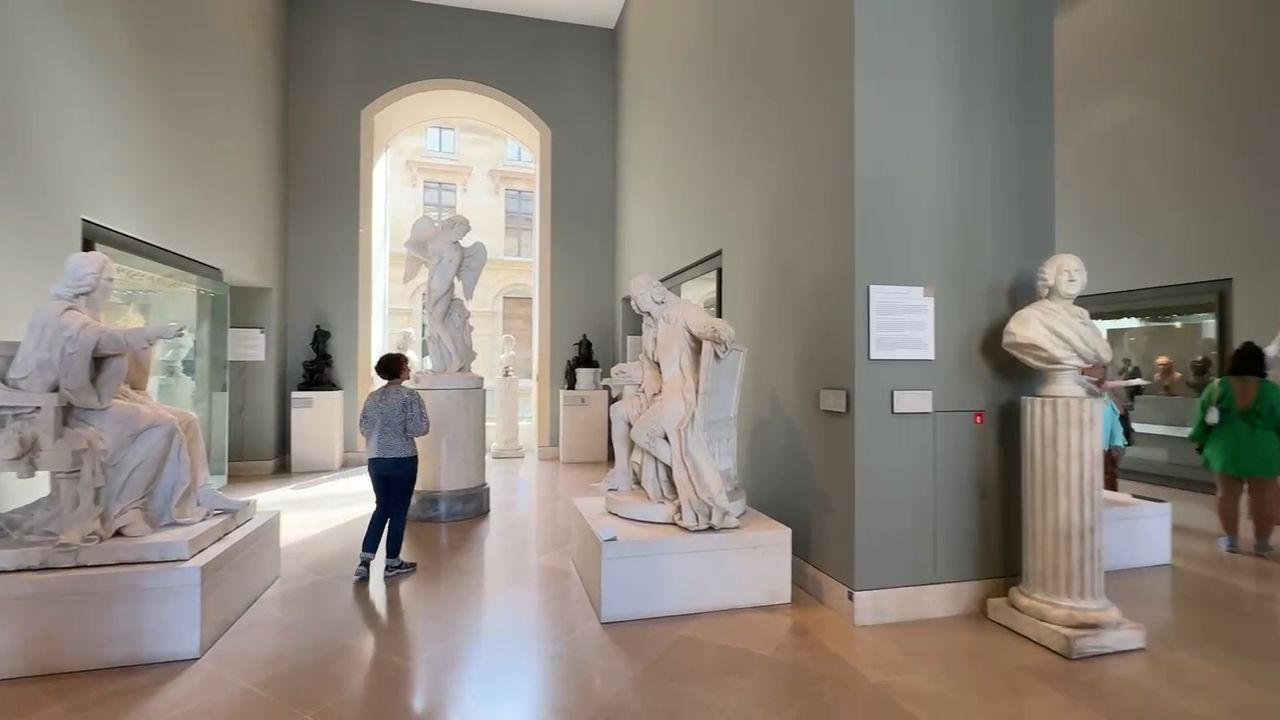 Massive Sculptures in Louvre Museum