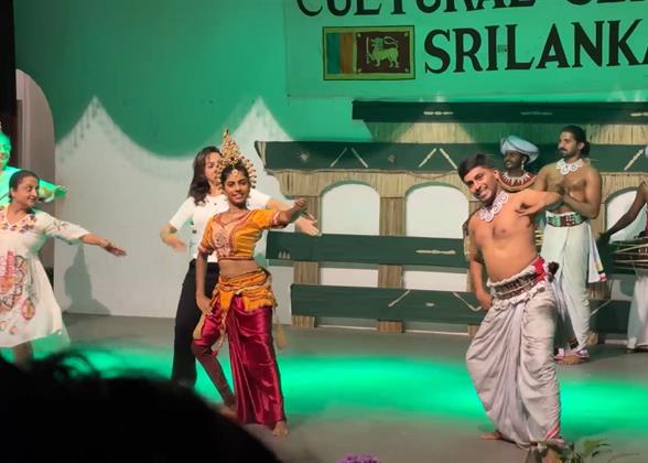 Guests Dancing together with Dancers, Sigiriya
