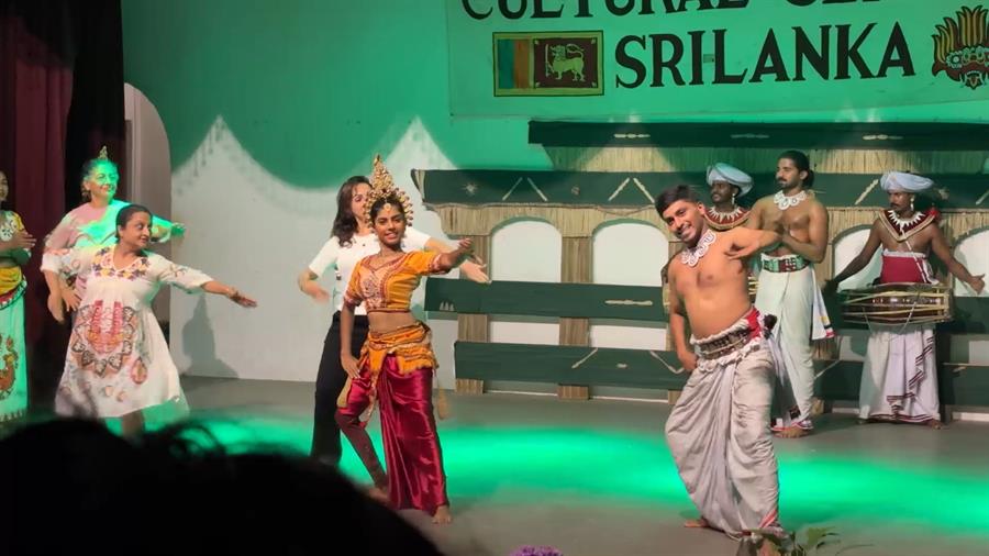 Guests Dancing together with Dancers, Sigiriya